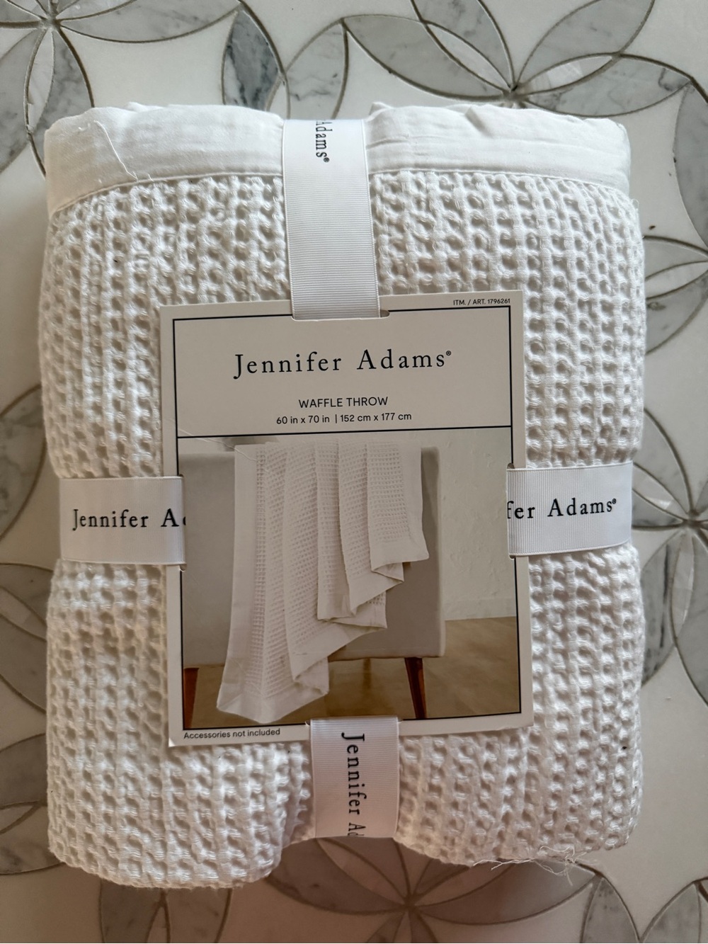 Jennifer Adams Waffle Throw Bedding NWT